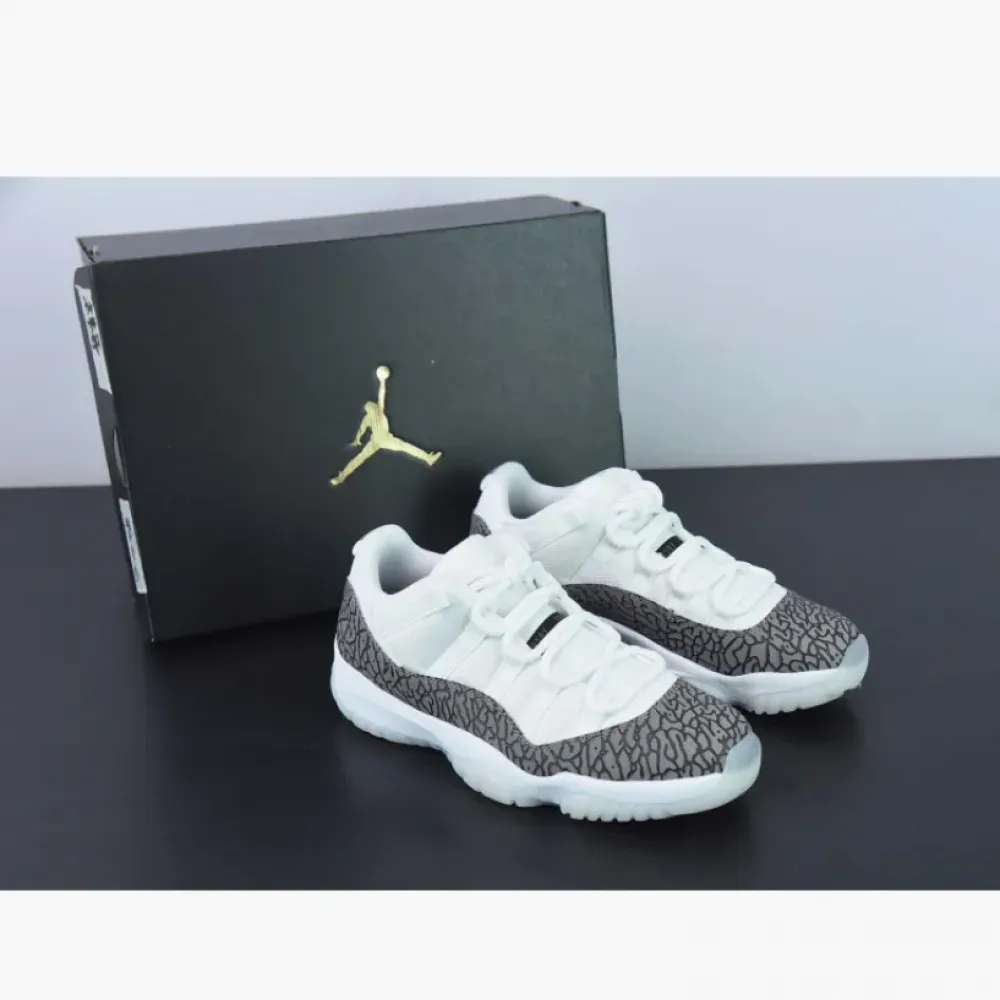 Air Jordan 11 Low White/University Blue-Cement Grey  AV2187-140