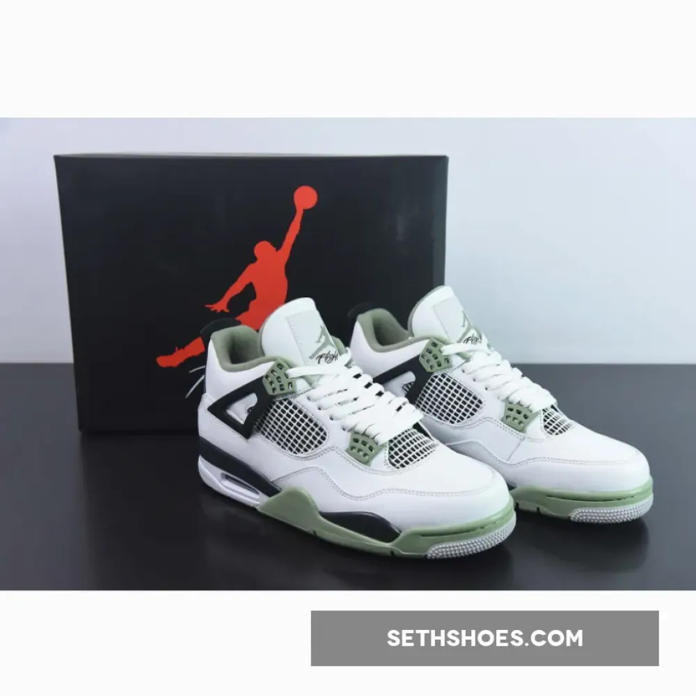 Air Jordan 4 Seafoam/White/Black/Neutral Grey  AQ9129-103