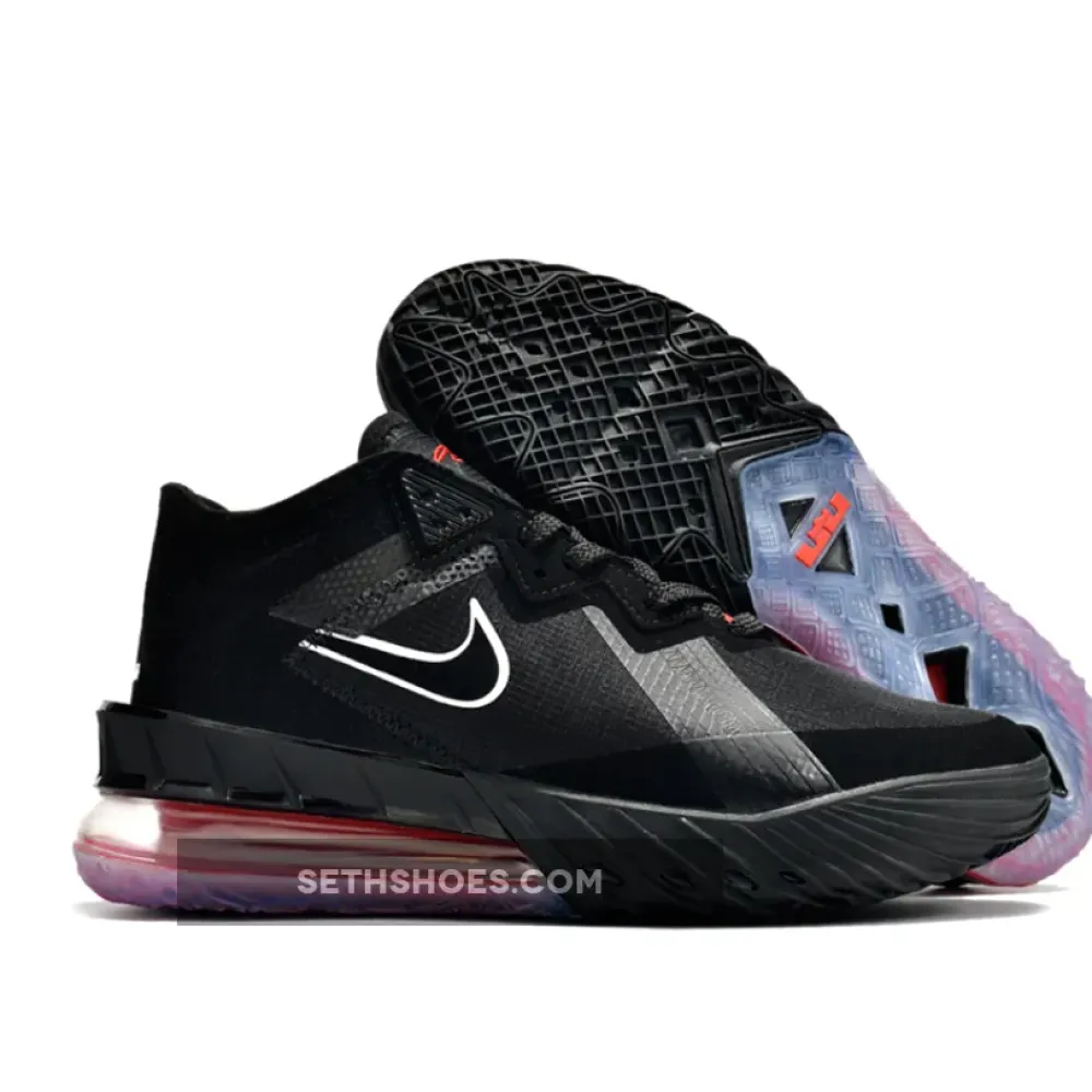 Nike LeBron 18 Low Black/White-University Red CV7562-001