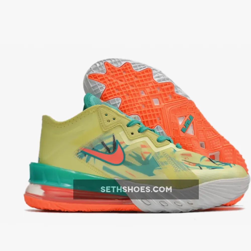 Nike LeBron 18 Low “LeBronold Palmer” White Lime  CV7562-300
