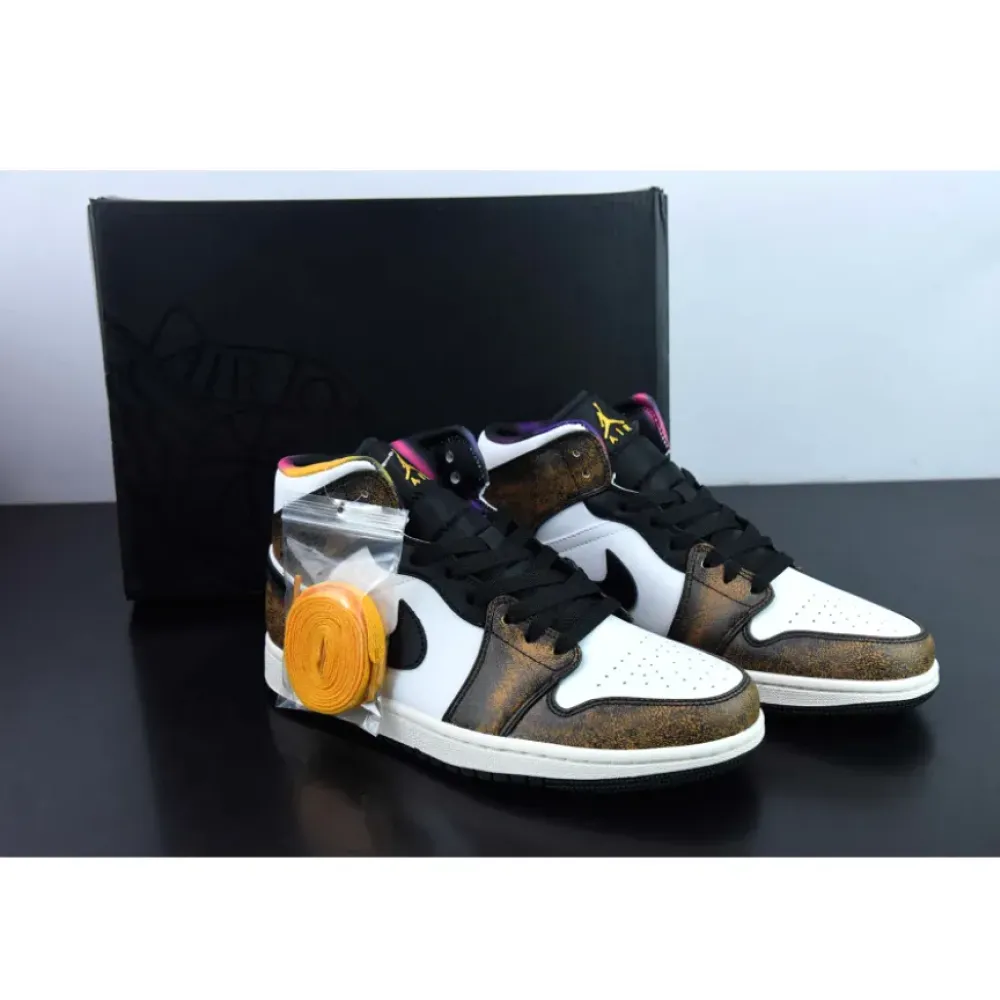 Air Jordan 1 Mid “Orange Wear-Away” Orange  DQ8417-071