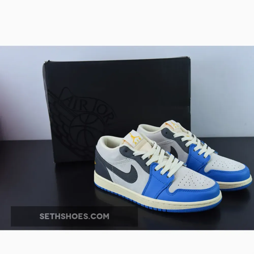 Air Jordan 1 Low ‘UNC Grey’ White/University Blue-Grey-Sail  DZ5376-469