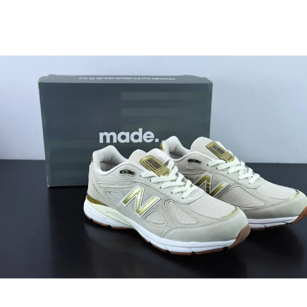 New Balance 990v4 Angora White/Gold  M990AG4