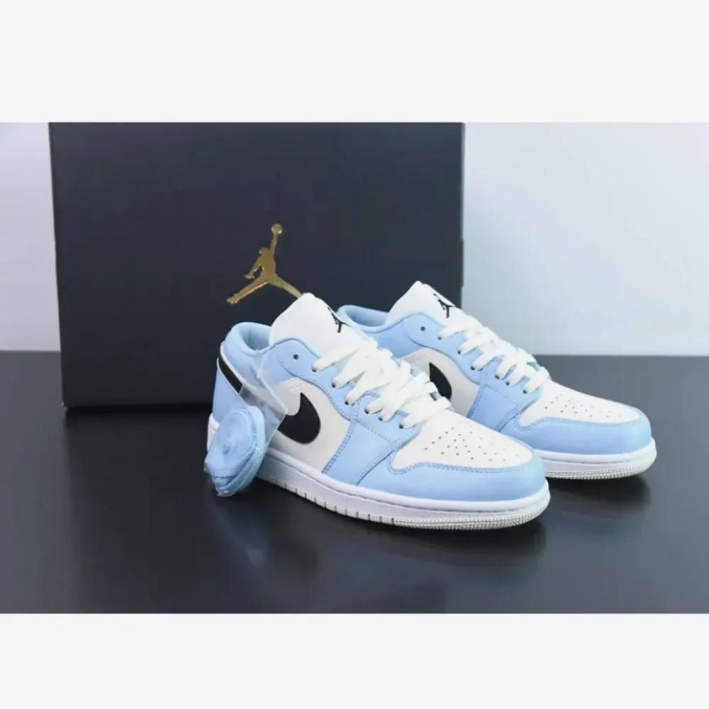 Air Jordan 1 Low Ice Blue Black  554723-401