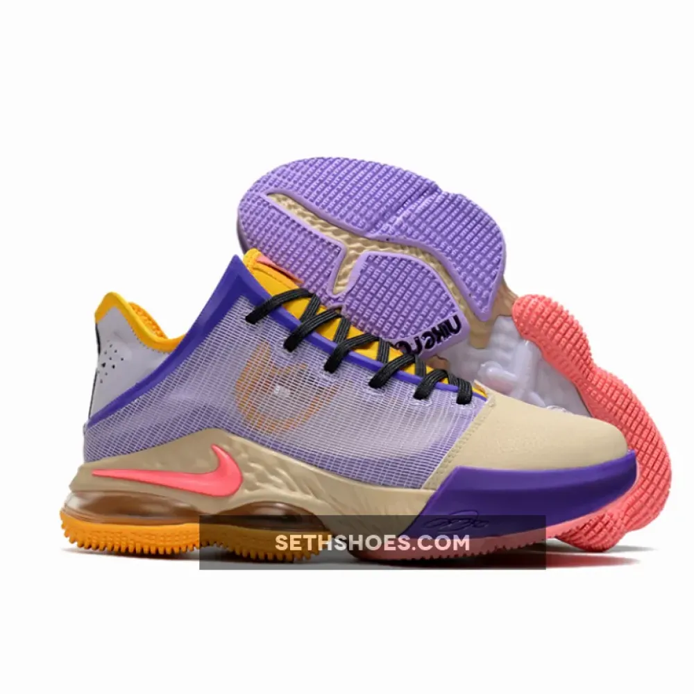 Nike LeBron 19 Low “Mismatch” Lilac/Pink Glaze  DO9829-500