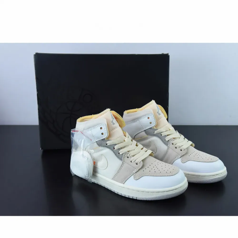 Air Jordan 1 Mid SE “Craft” White/Phantom/Neutral Grey  DM9652-100