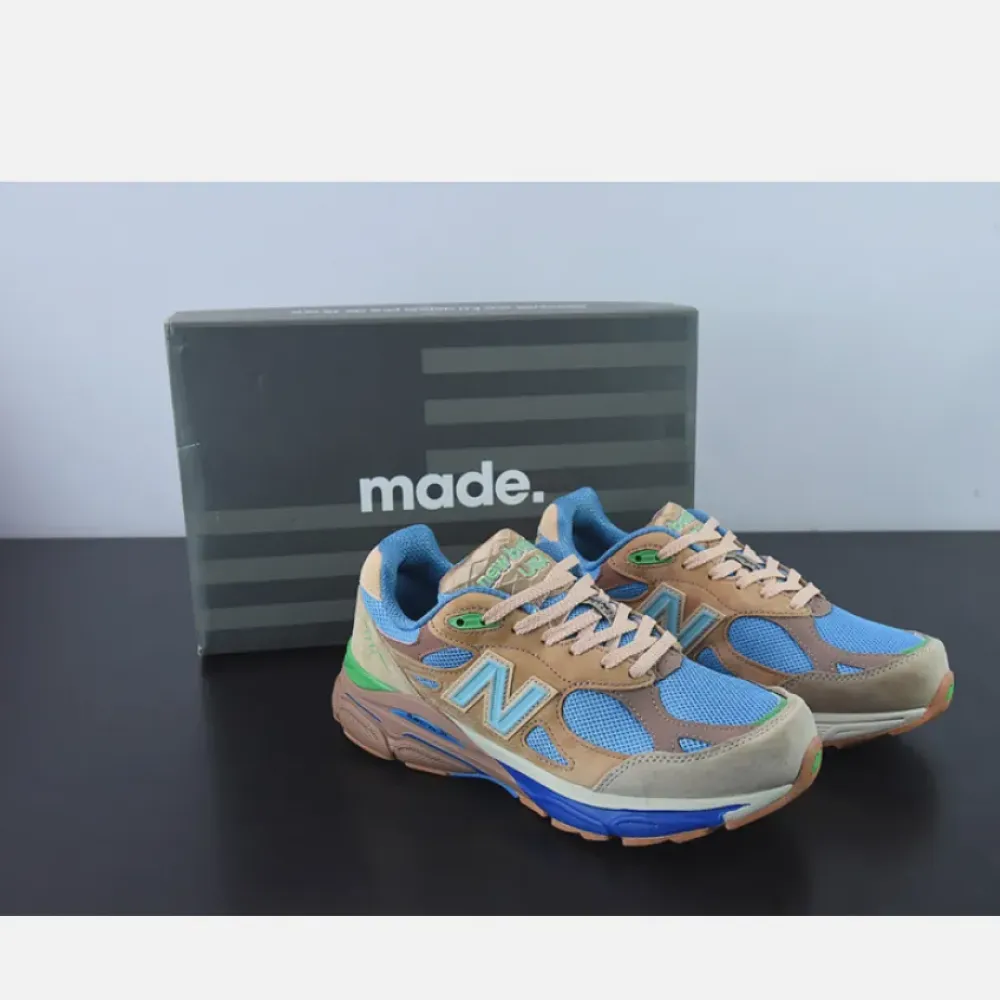 Joe Freshgoods x New Balance 990v3 “Outside Clothes” Beige/Aqua-Green M990JG3