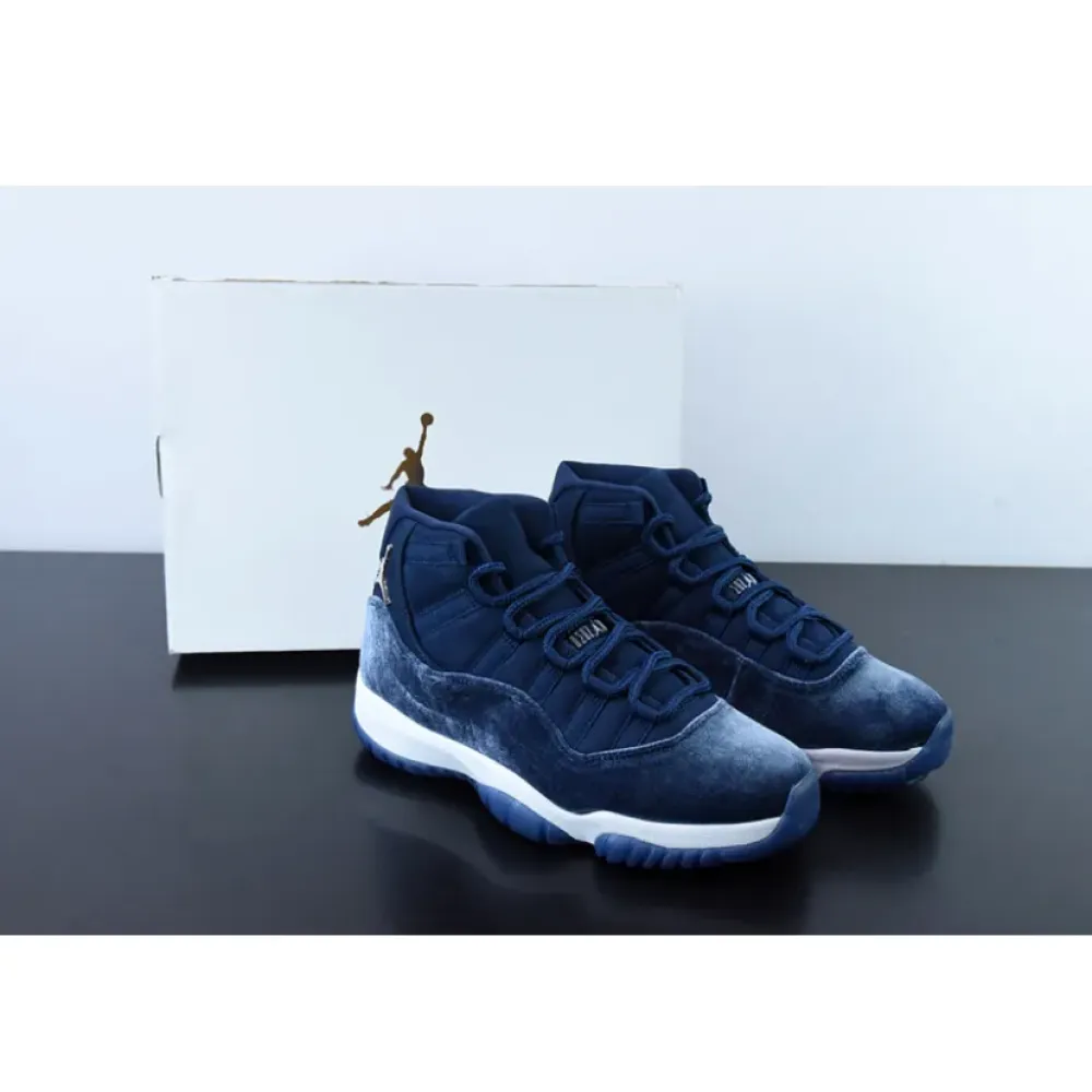 Air Jordan 11 Velvet Midnight Navy/Metallic Silver-White  AR0715-441
