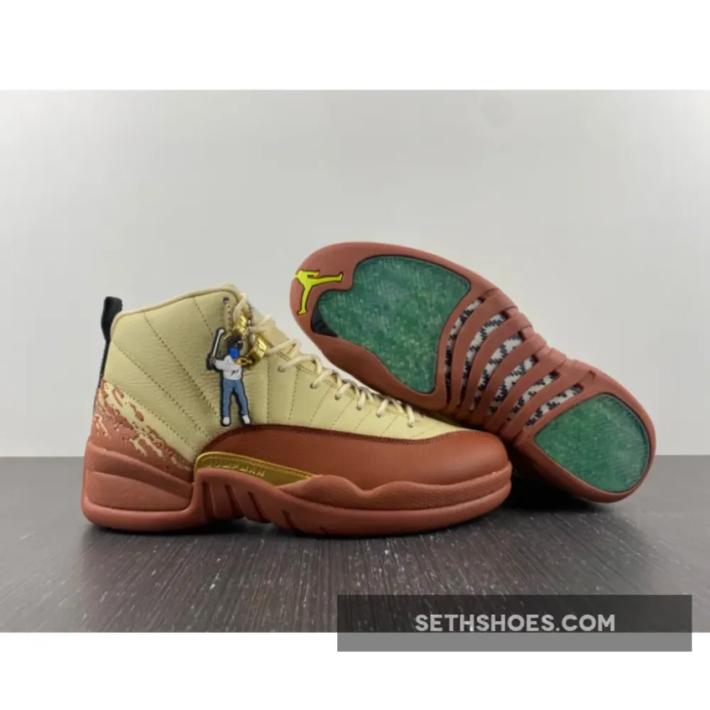Eastside Golf x Air Jordan 12 Muslin/Black-Burnt Sunrise  DV1758-108