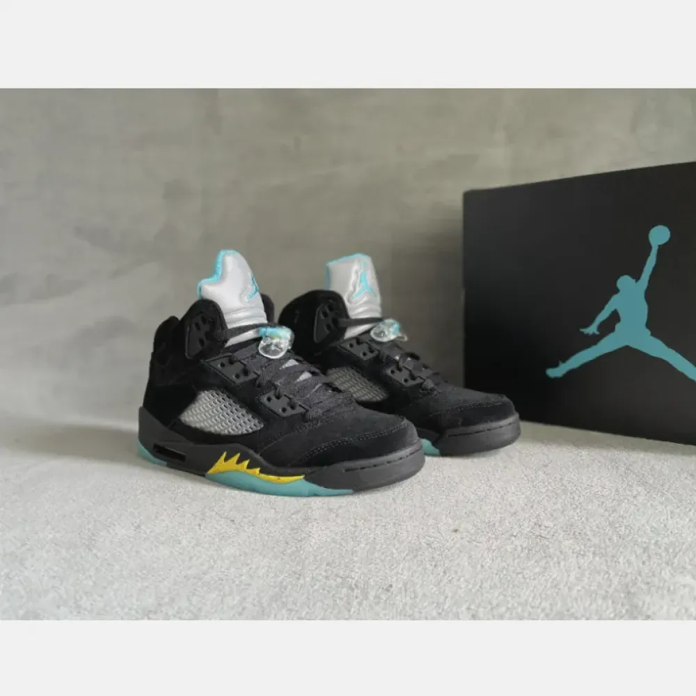 Air Jordan 5 ‘Aqua’ Black/Aquatone-Taxi  DD0587-047