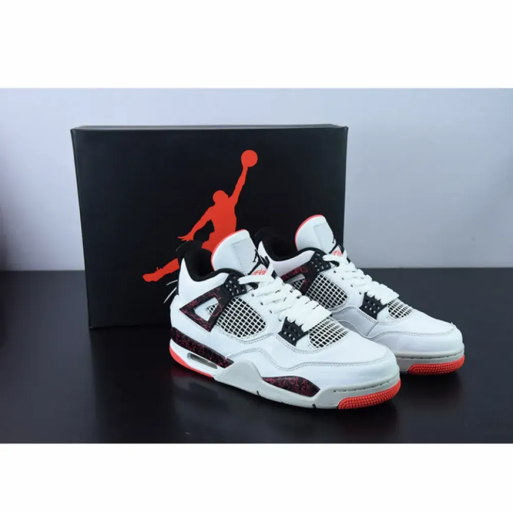 Air Jordan 4 “Flight Nostalgia” White/Black-Bright Crimson-Pale Citron  308497-116