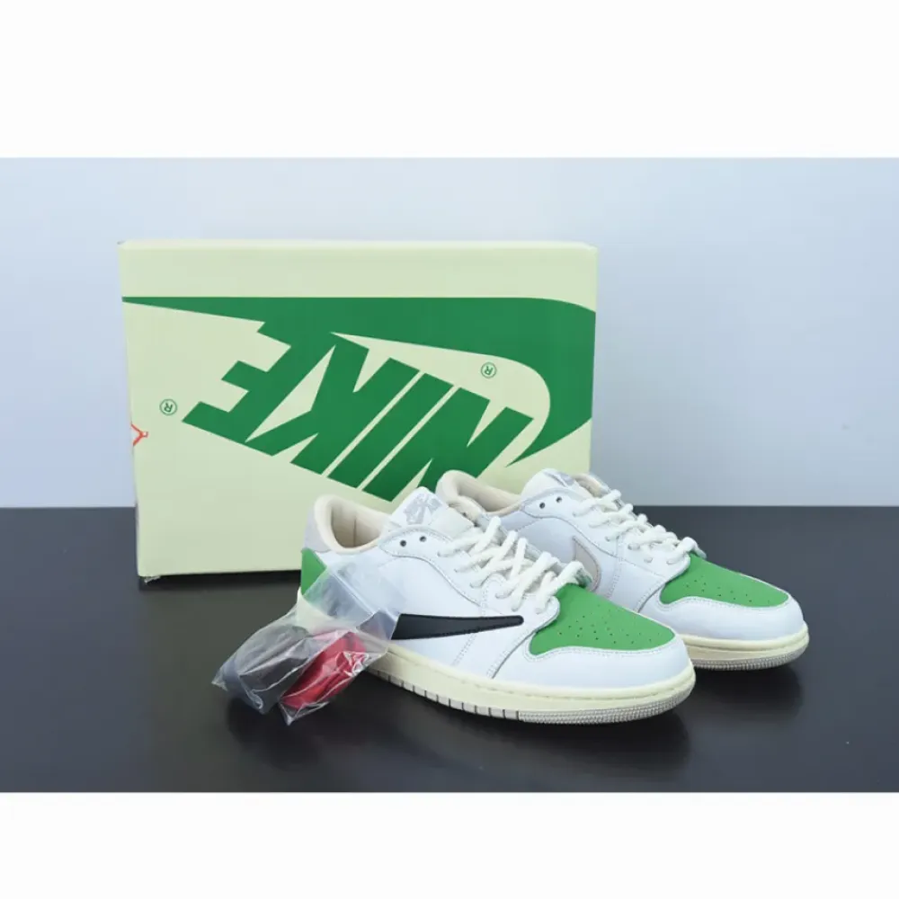 Travis Scott x Air Jordan 1 Low OG White Green