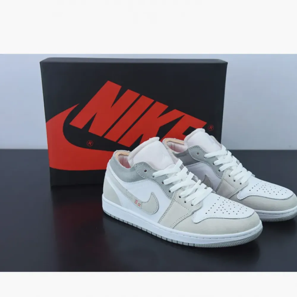 Air Jordan 1 Low “Inside Out” White/Grey-Sail  DN1635-100