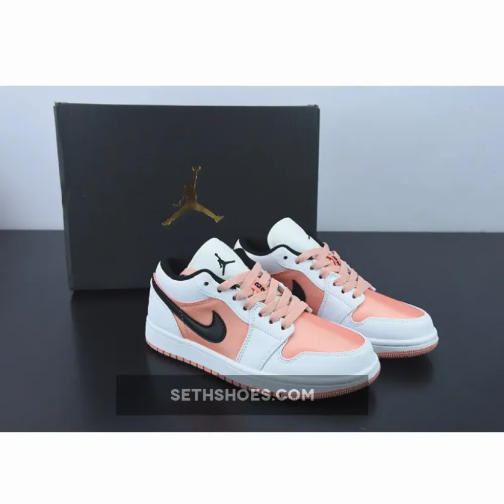 Air Jordan 1 Low GS White/Light Madder Root-Black  DM8960-801