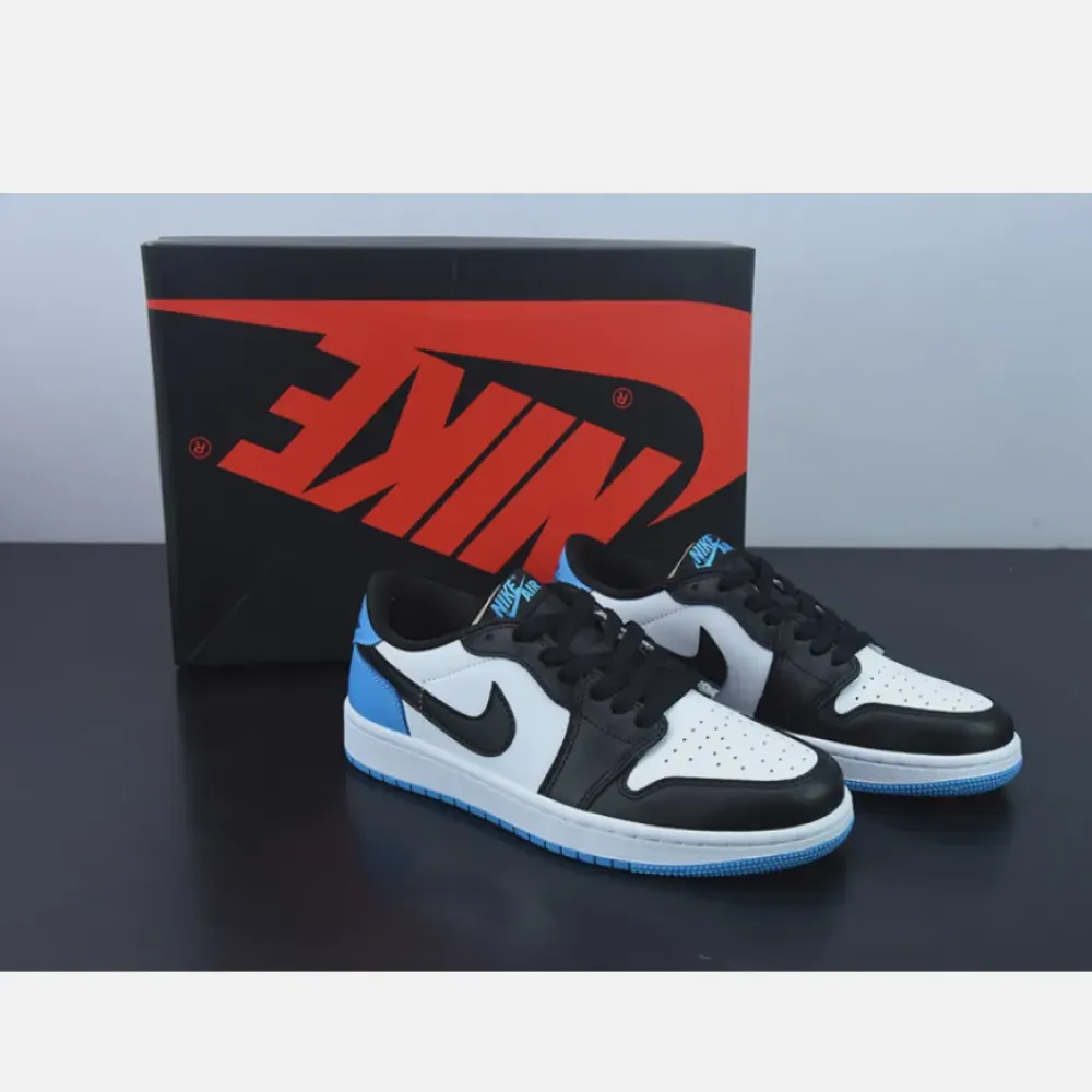 Air Jordan 1 Low OG ‘UNC’ White/Dark Powder Blue-Black  CZ0790-104