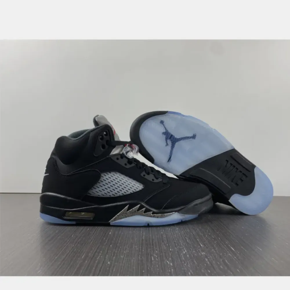Air Jordan 5 Retro Black/Fire Red-Metallic Silver-White  845035-003