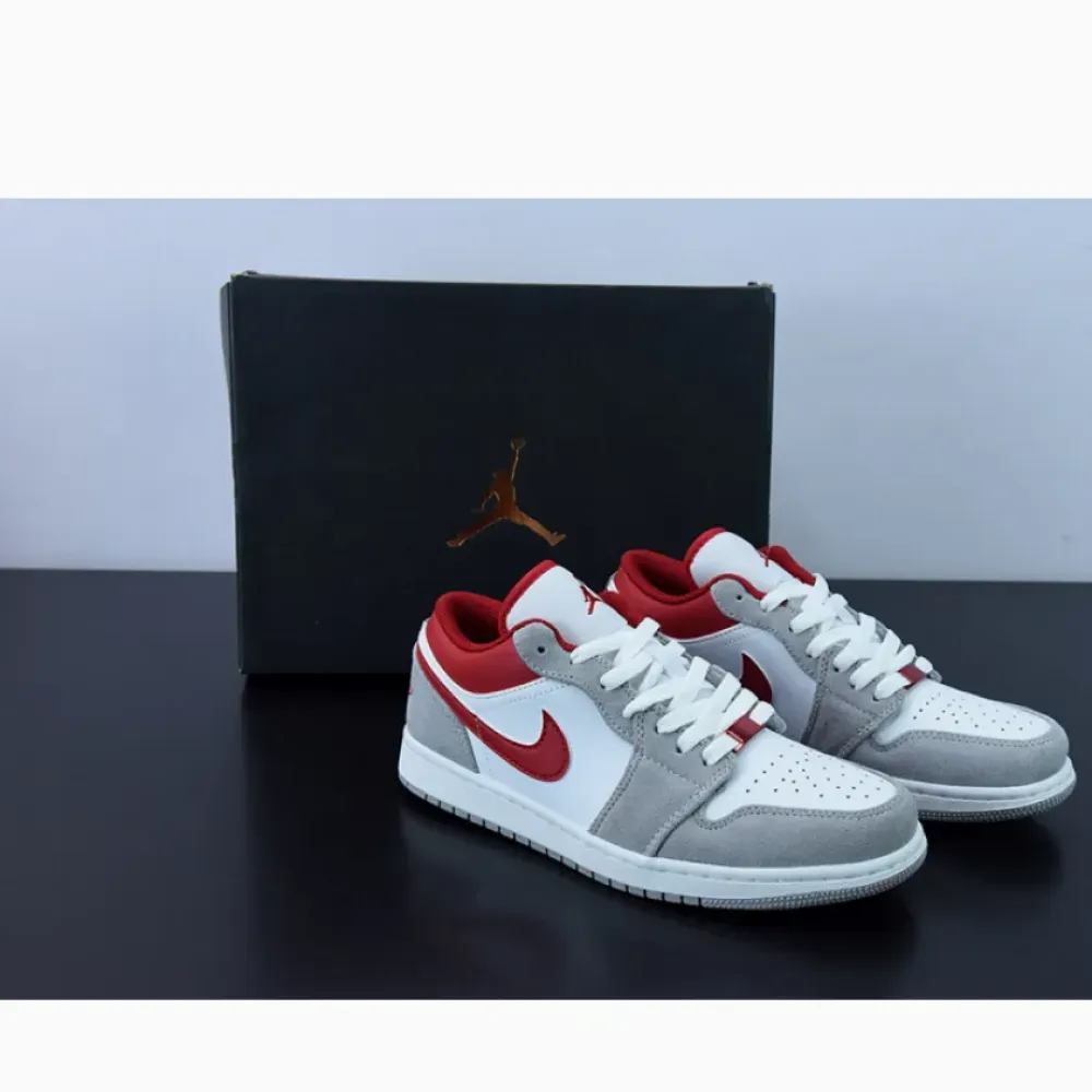 Air Jordan 1 Low White/Grey-Red  DC6991-016