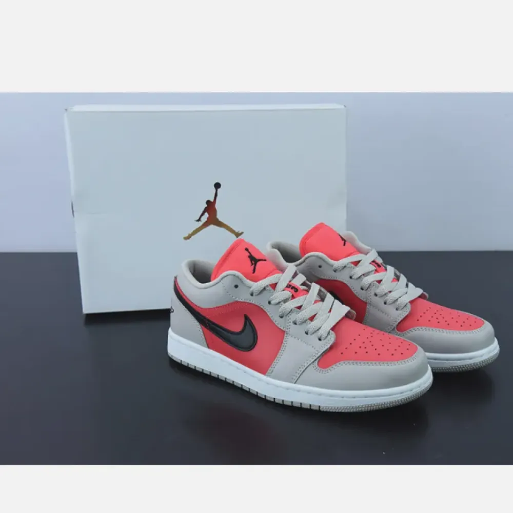 Air Jordan 1 Low Light Iron Ore/Black-Siren Red  DC0774-060