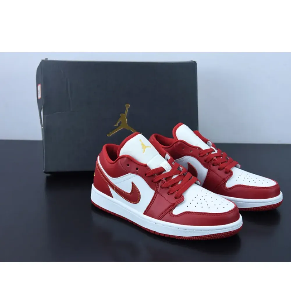 Air Jordan 1 Low ‘Cardinal’ White Red  553558-607