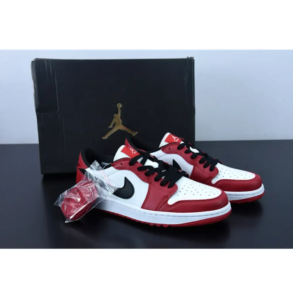 Air Jordan 1 Low Golf “Chicago” Varsity Red/Black-White  DD9315-600