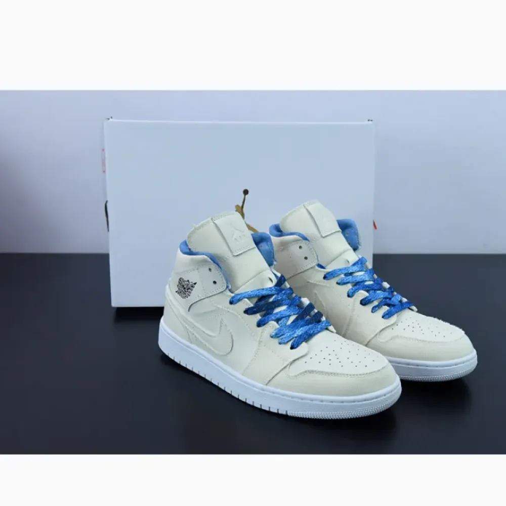 Air Jordan 1 Mid Sanddrift/Midnight Navy-White-Sail  DM9126-104