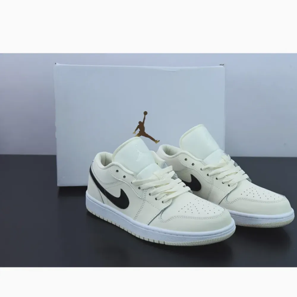 Air Jordan 1 Low Coconut Milk/Black-White  DC0774-121