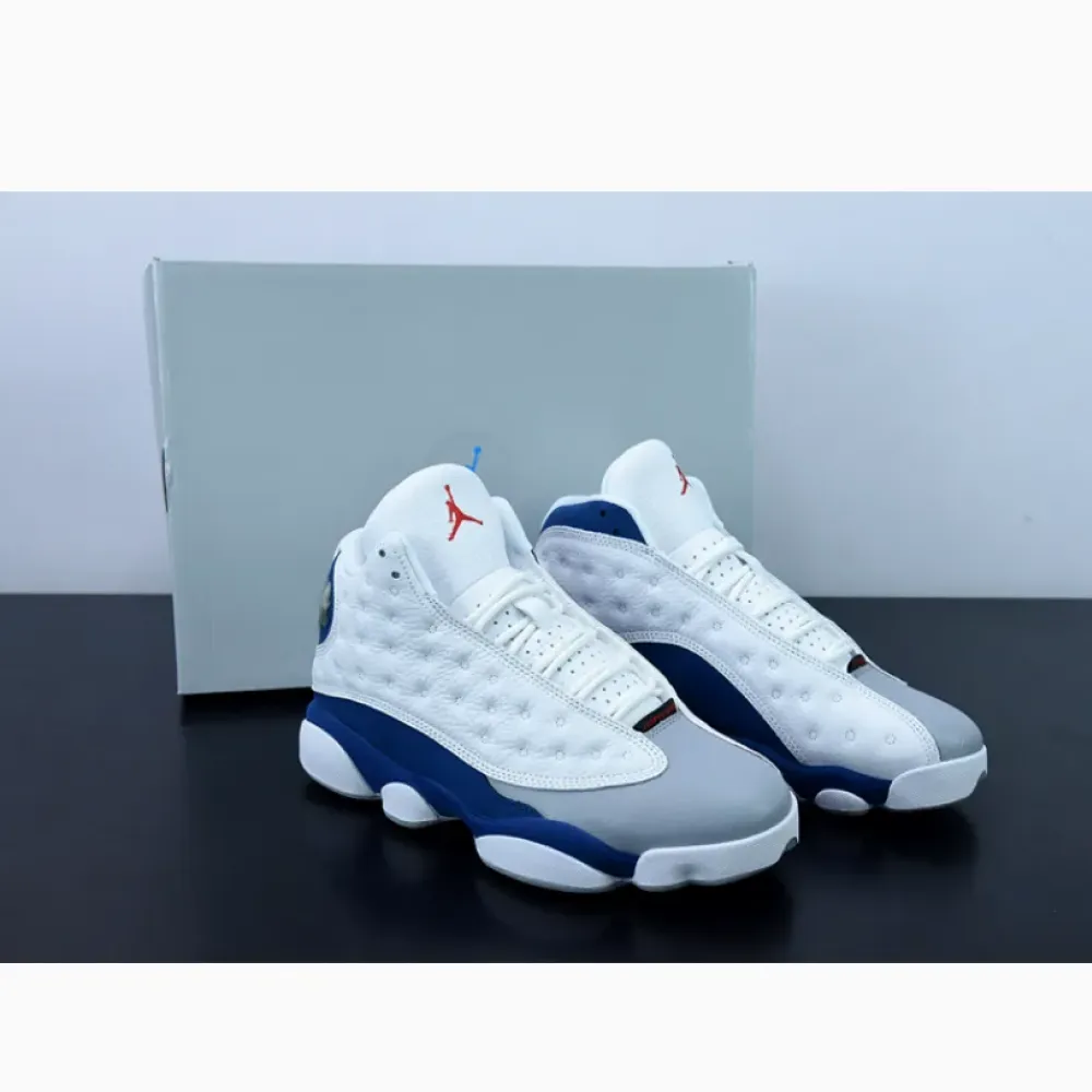 Air Jordan 13 White/Fire Red-French Blue-Light Steel Grey