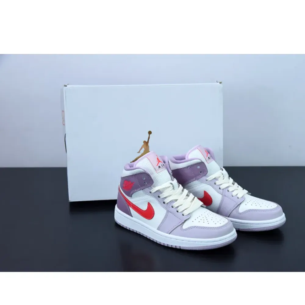 Air Jordan 1 Mid WMNS Valentine’s Day White/Pink-Red DR0174-500
