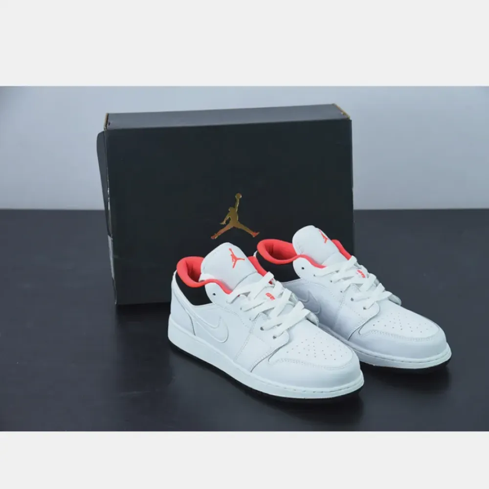 Air Jordan 1 Low GS ‘Chicago Home’ White Black Red  553560-160