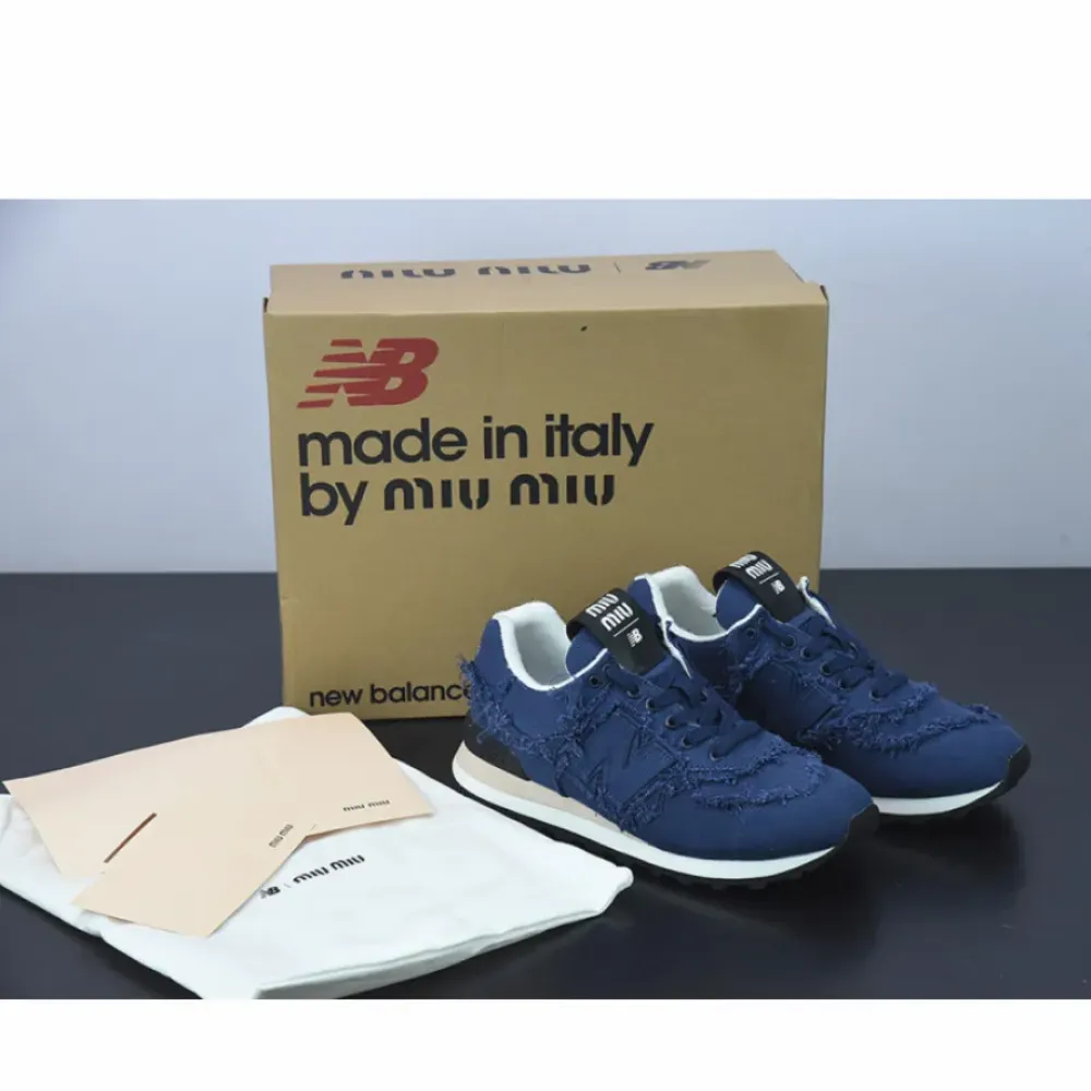 Miu Miu x New Balance 574 Navy