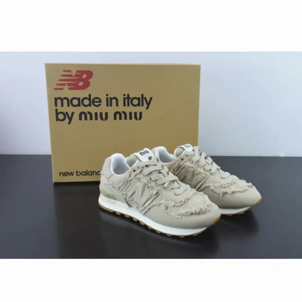 Miu Miu x New Balance 574 Khaki