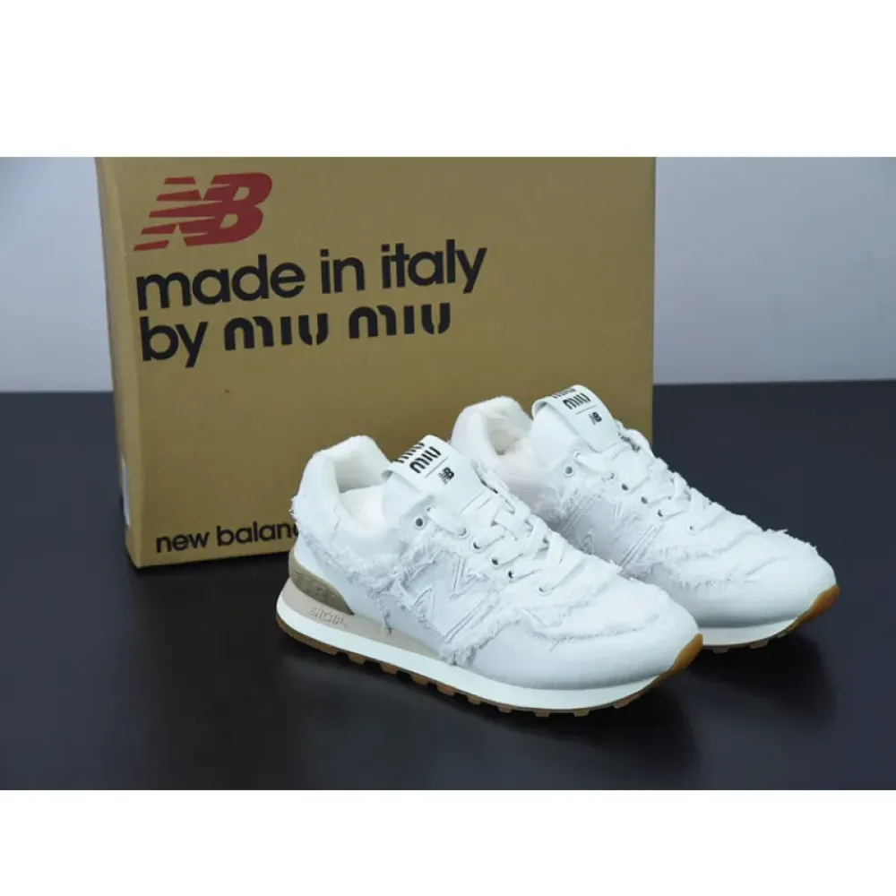 Miu Miu x New Balance 574 White