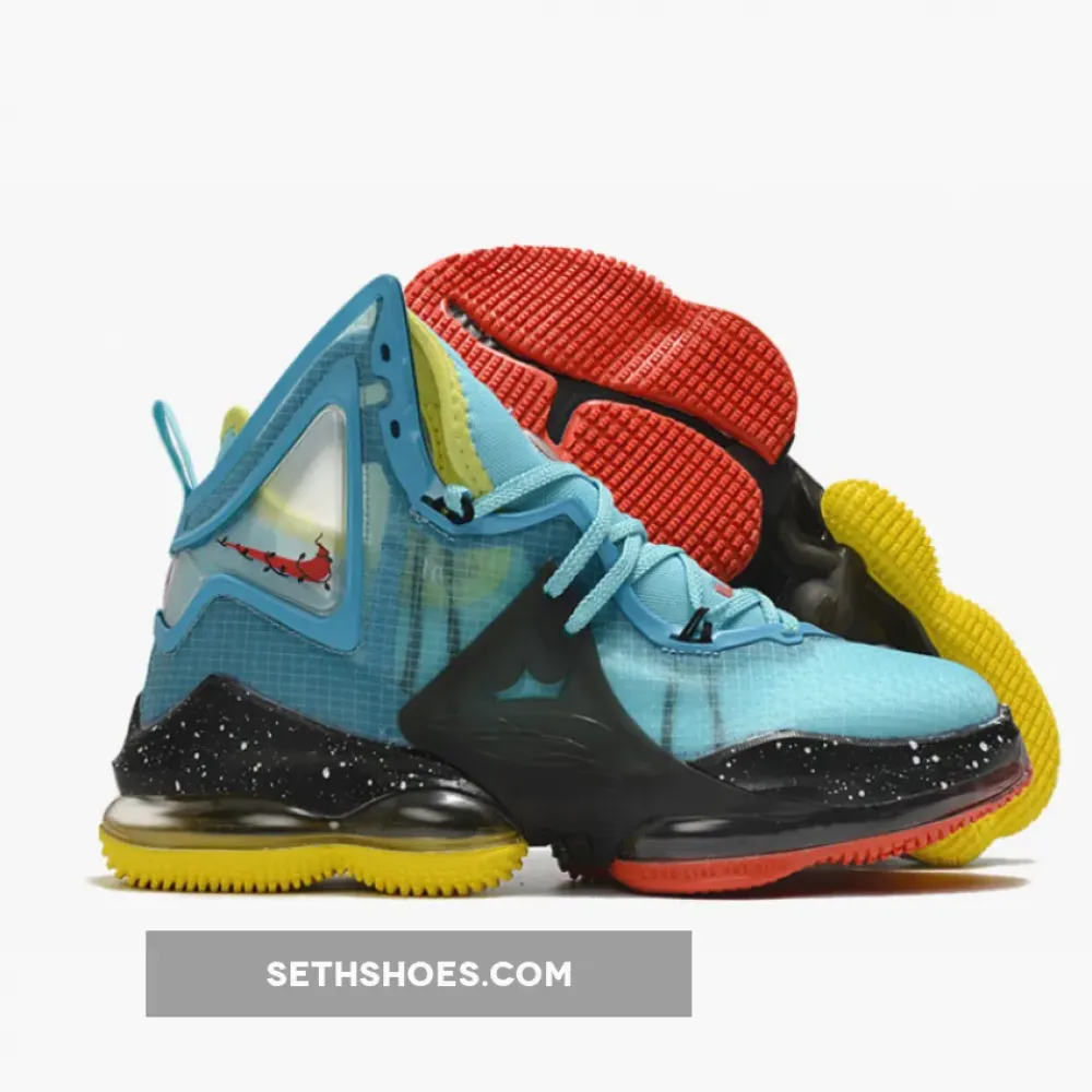 Nike LeBron 19 Polarized Blue/Crimson Bliss  DC9338-400