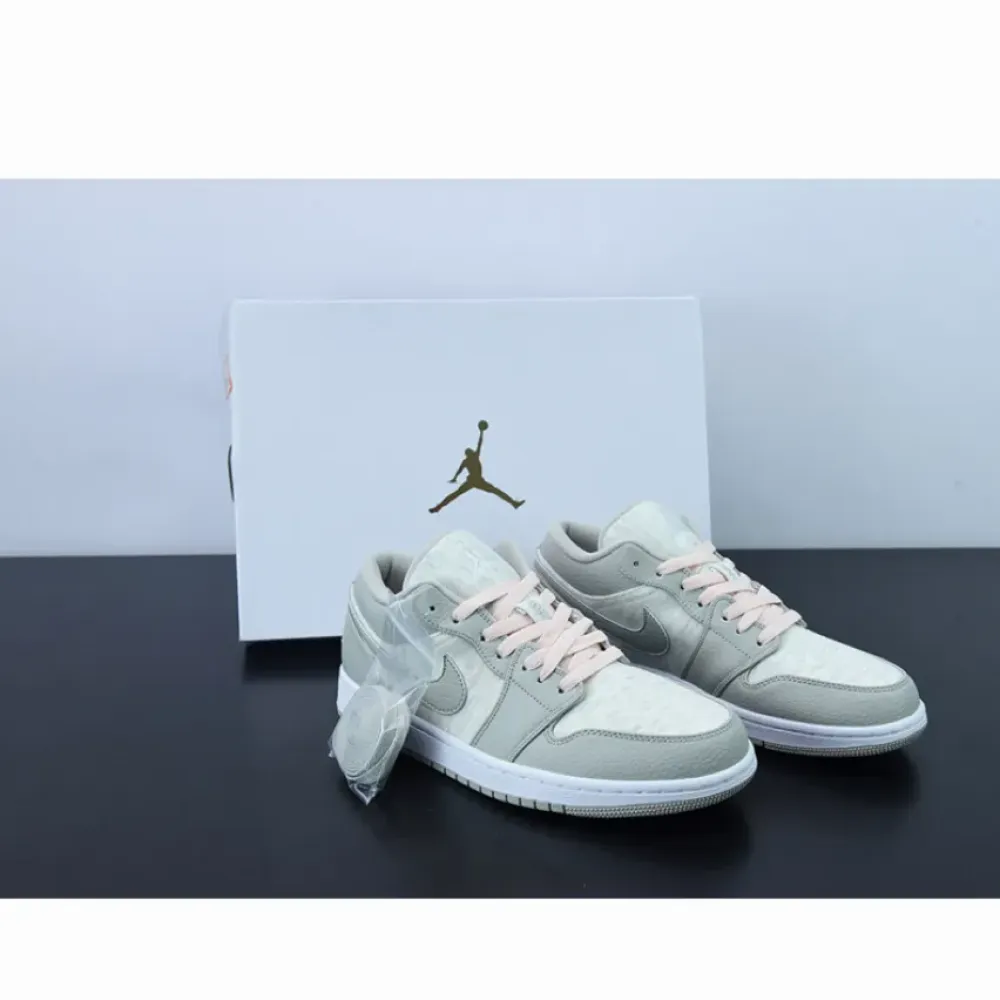 Air Jordan 1 Low Light Iron Ore/White-Atmosphere  DQ6076-001