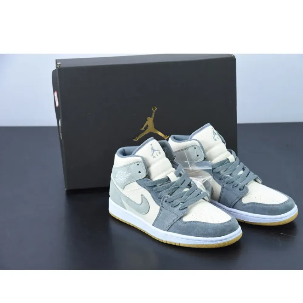 Air Jordan 1 Mid Coconut Milk/Particle Grey/White  DN4281-100