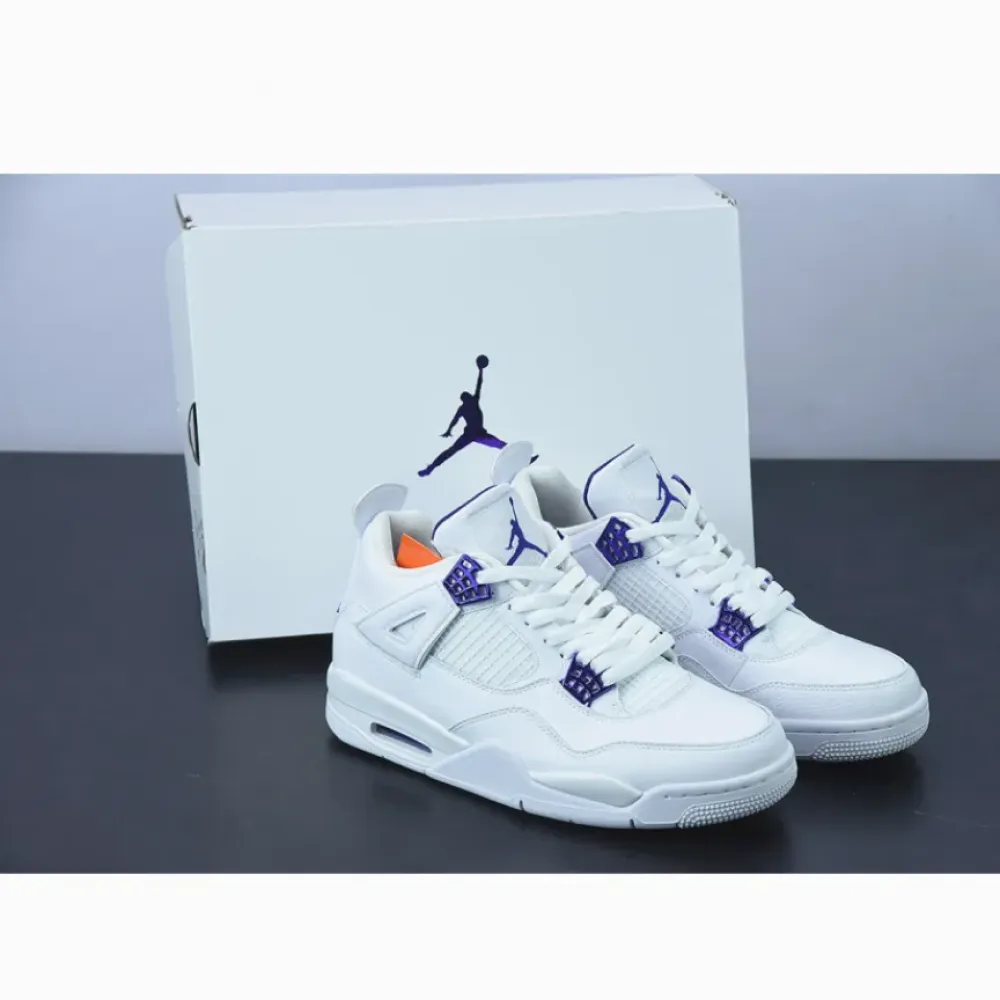 Air Jordan 4 Retro “Metallic Purple” White/Court Purple  CT8527-115