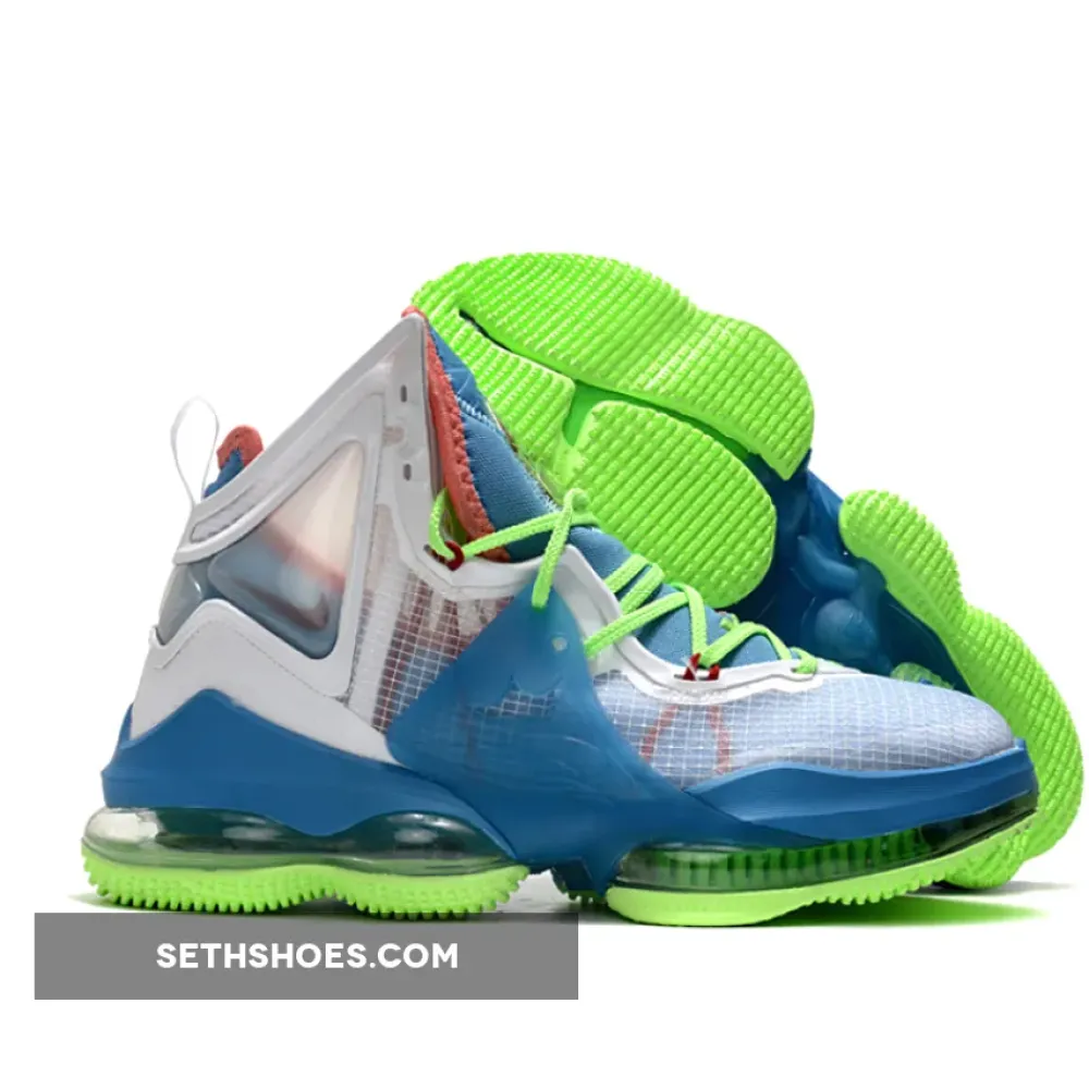 Nike LeBron 19 Dutch Blue/Pomegranate/Lime Glow/White  DC9339-400