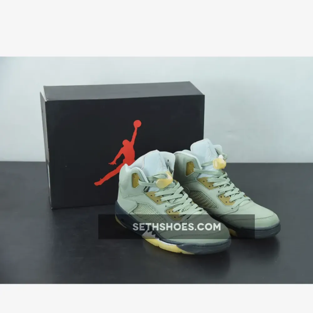 Air Jordan 5 Jade Horizon/Light Silver-Black-Pink Glaze  DC7501-300