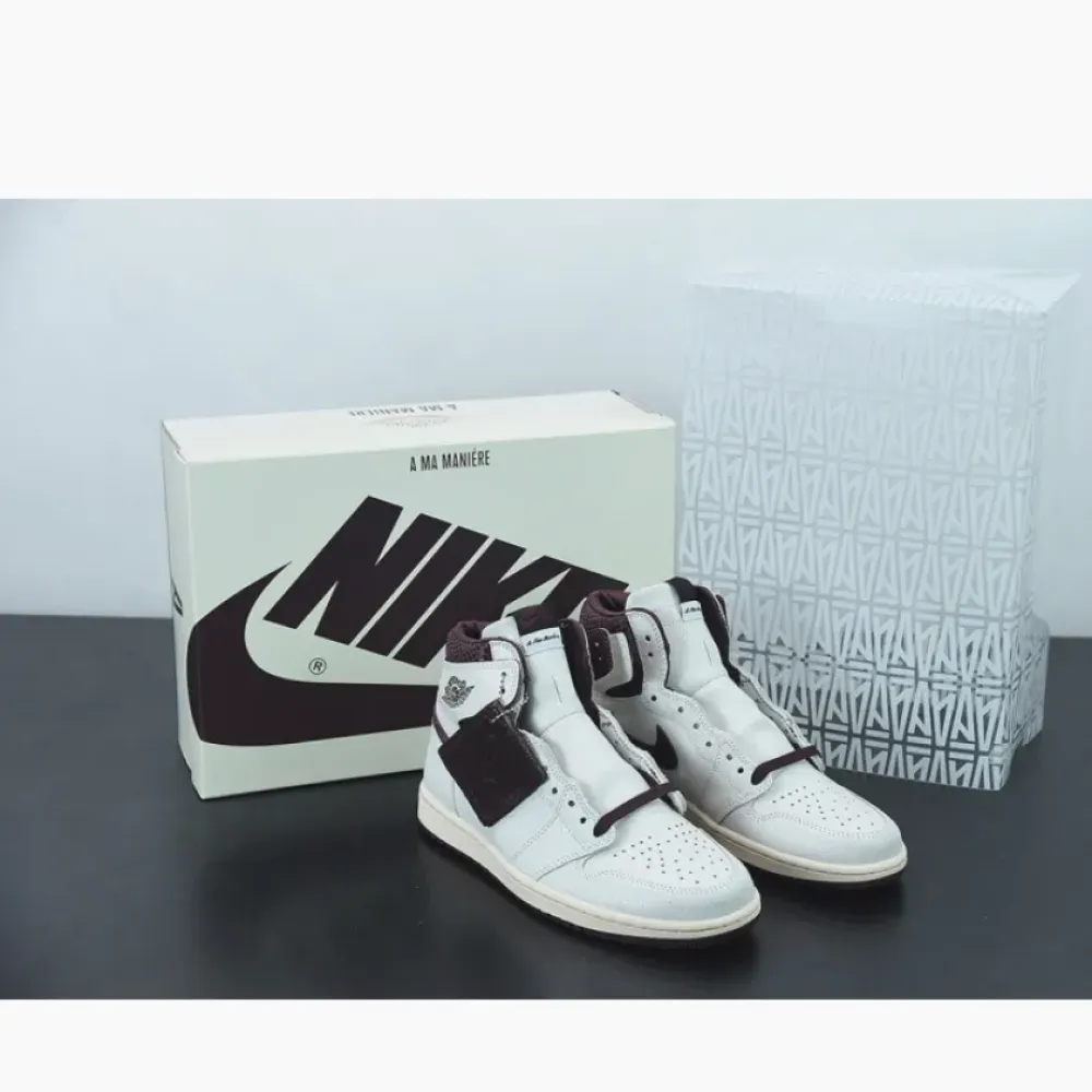 A Ma Maniere x Air Jordan 1 High OG Sail/Burgundy Crush DO7097-100