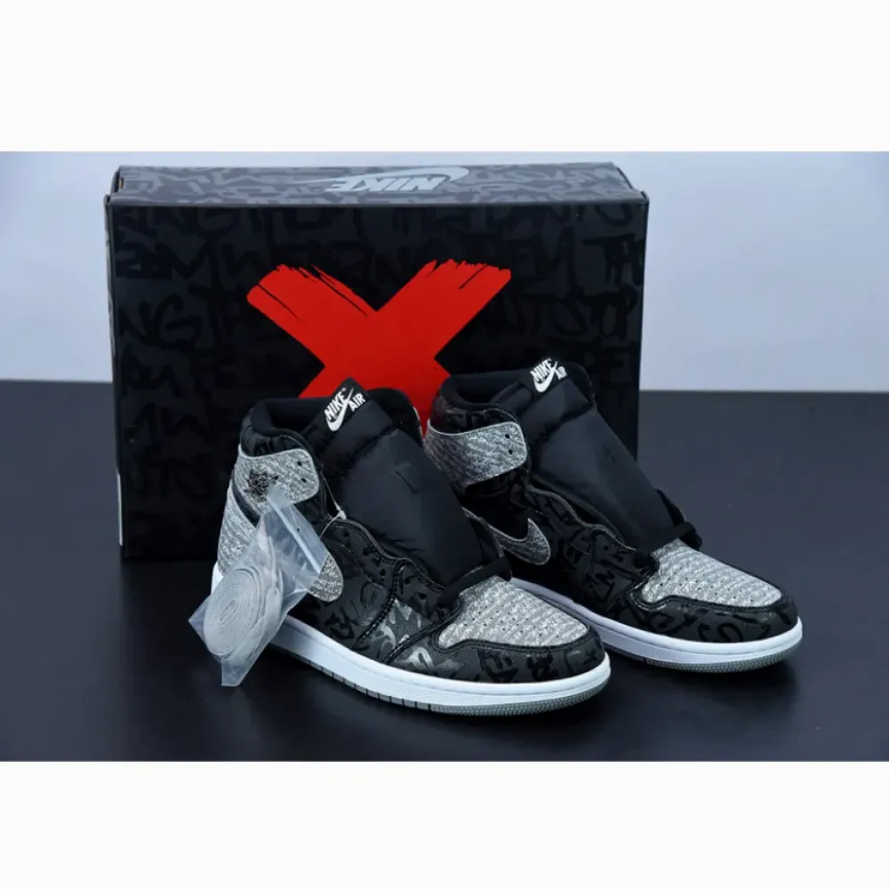 Air Jordan 1 High OG “Rebellionaire” Black/White-Particle Grey  555088-036