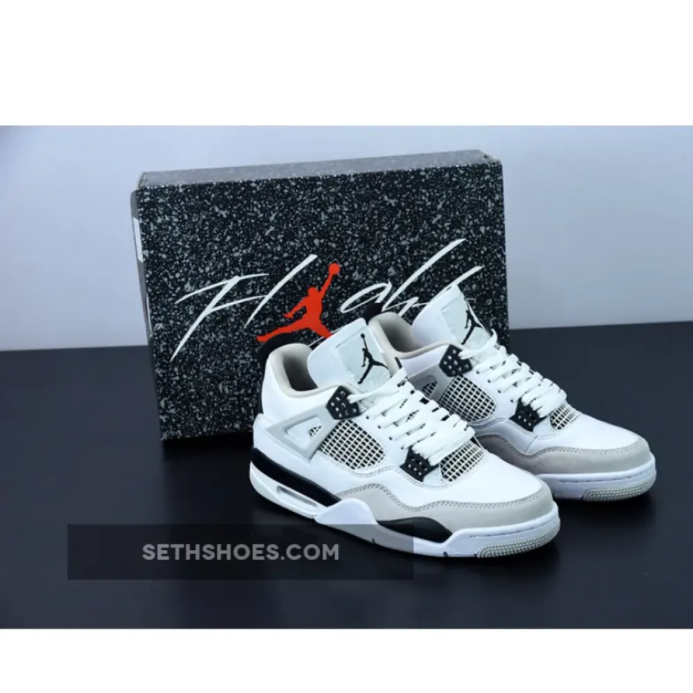 Air Jordan 4 “Military Black” White/Black-Neutral Grey DH6927-111