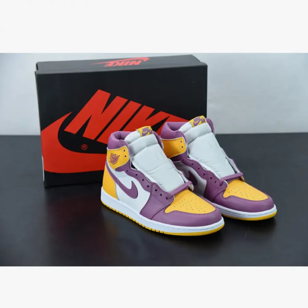 Air Jordan 1 High OG “Brotherhood” Gold/Bordeaux-White  555088-706