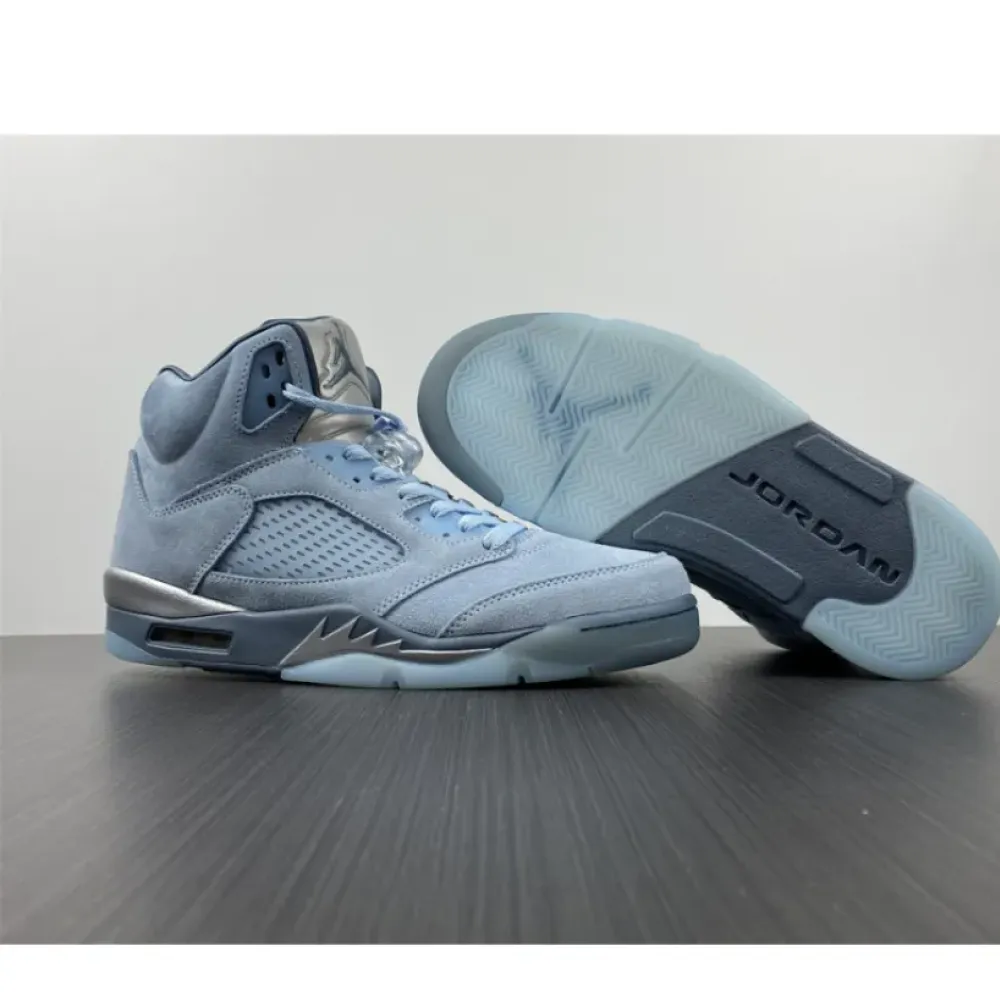 Air Jordan 5 ‘Bluebird’ Photo Blue/Grey-Metallic Silver-White  DD9336-400
