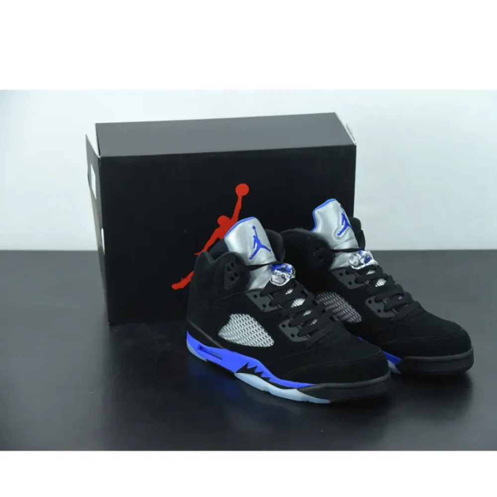 Air Jordan 5 Black/Racer Blue-Reflective Silver  CT4838-004