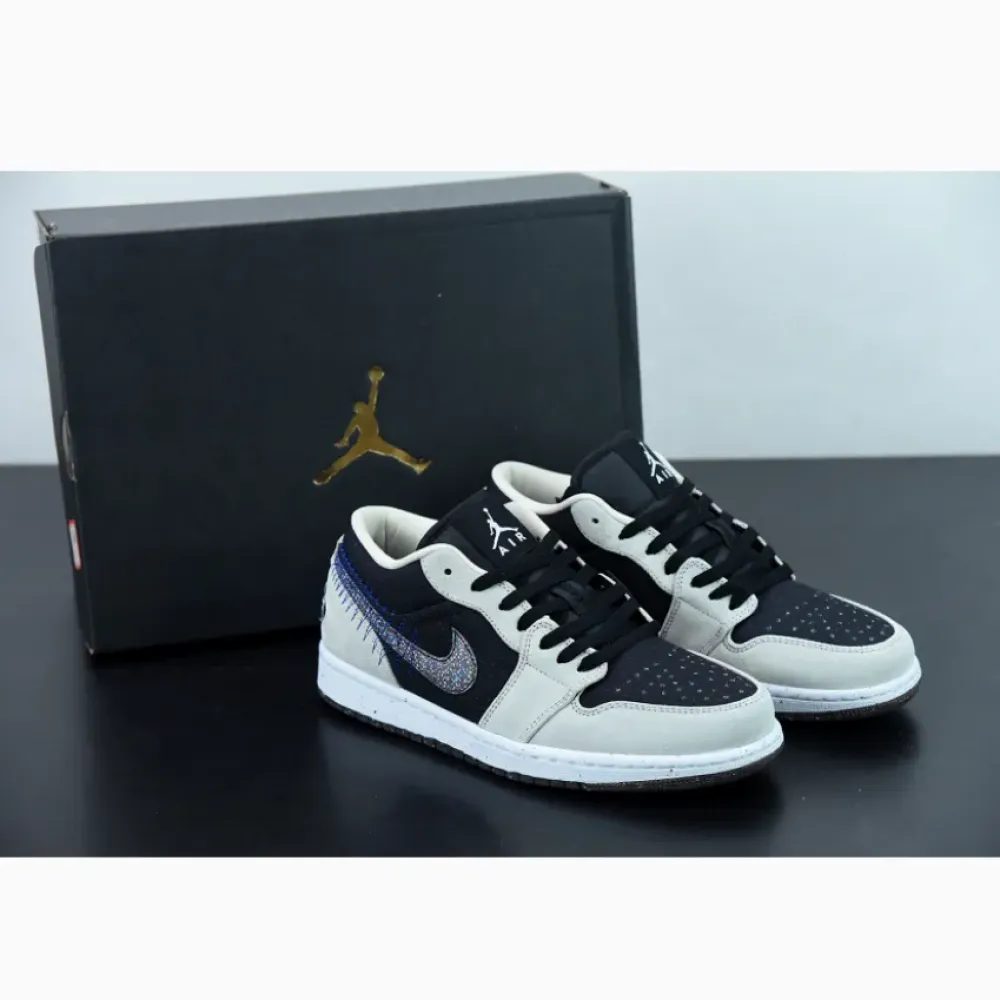 Air Jordan 1 Low “Crater” Black Grey  DM4657-001