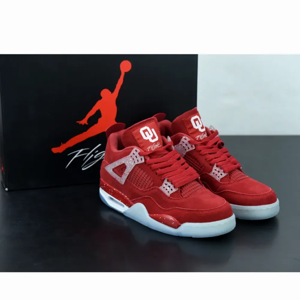Air Jordan 4 PE “Oklahoma Sooners” Red