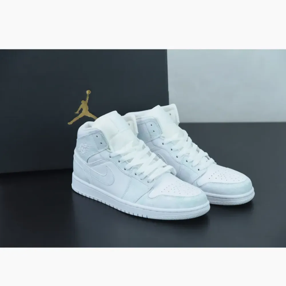 Air Jordan 1 Mid “Triple White”  554724-130