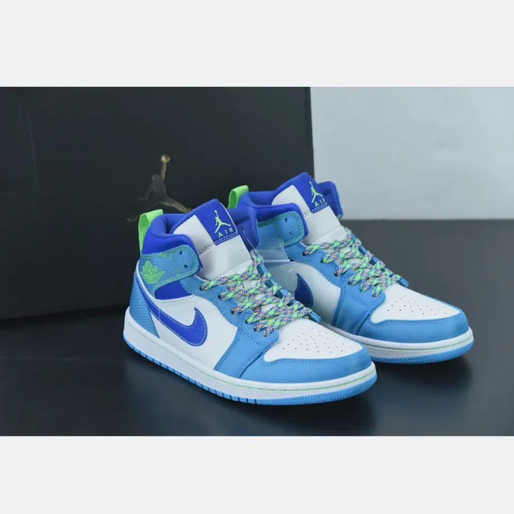 Air Jordan 1 Mid “Outdoor-Themed” White Blue Green  DA8010-400