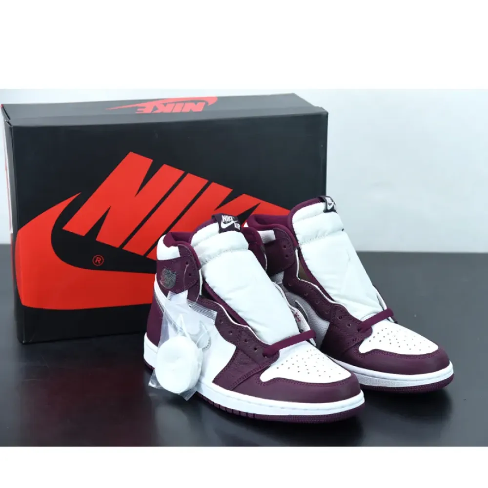 Air Jordan 1 High OG Bordeaux/White-Metallic Silver 555088-611