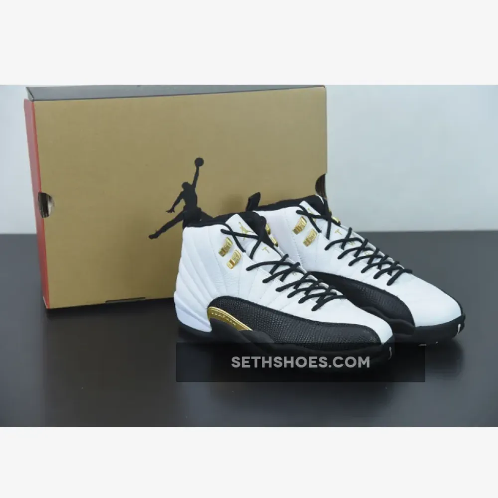 Air Jordan 12 “Royalty” White/Black-Metallic Gold  CT8013-170